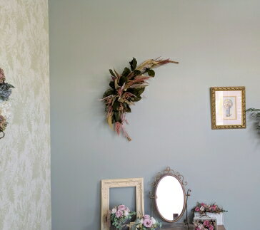 【ふるさと納税】季節のリース　「秋色クレセントスワッグ」　【11246-0176】　プリザーブドフラワー