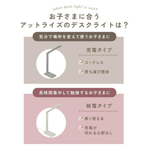 デスクライト　ホワイト　充電タイプ　11-117