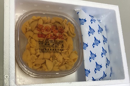 エゾバフンウニ塩水パック60～70g×2P[11月中旬以降発送] B-18001