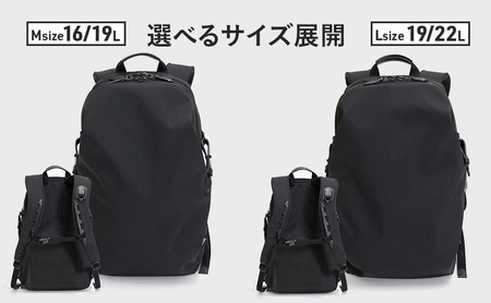 yezoLABO Momonga ユーティリティバックパック M No.8800377 ファッション小物 リュック 黒 通勤 通学 社会人 学生 出張 PCが入る ファイル収納 エキスパンド機能 日本