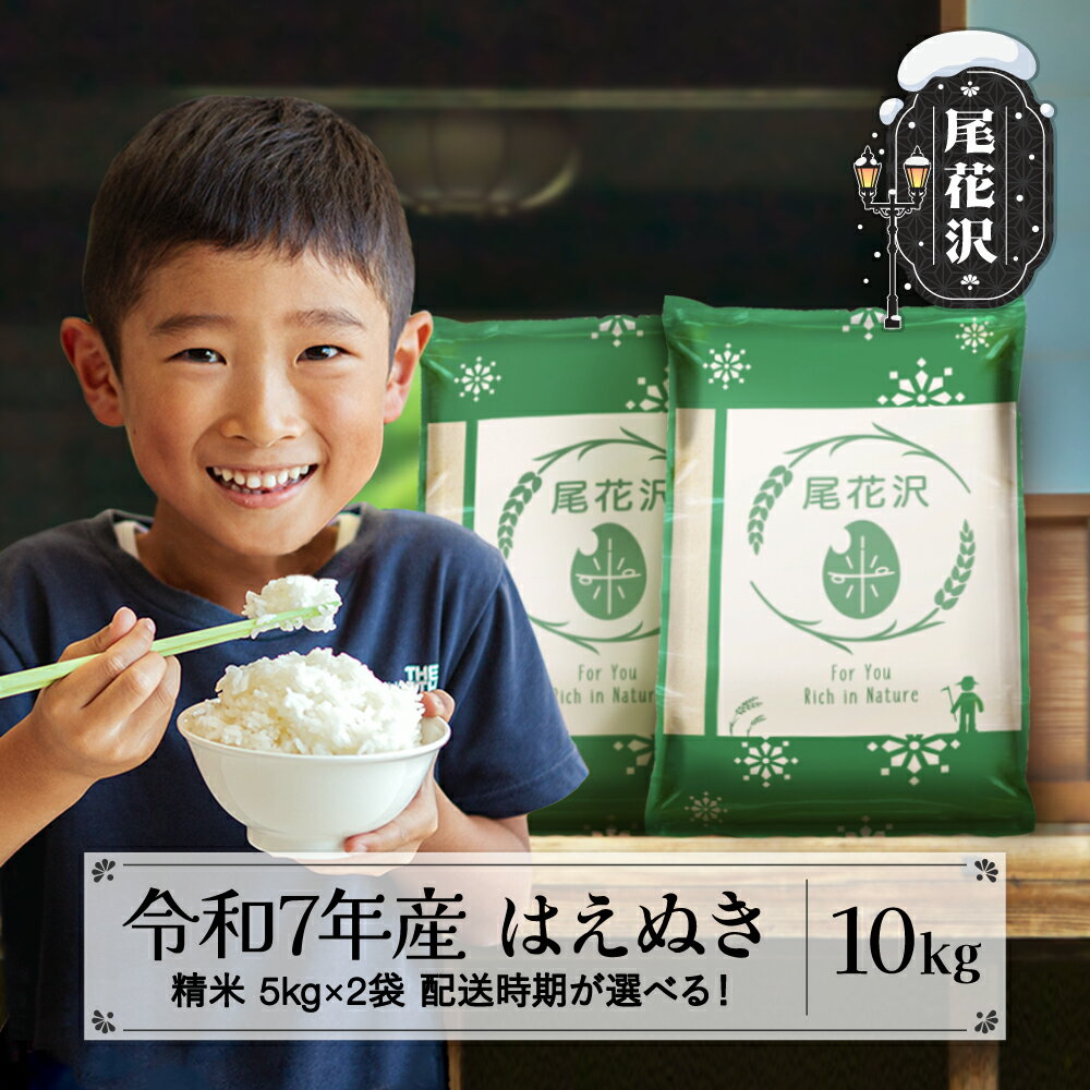 【ふるさと納税】新米 米 10kg 5kg×2 令和7年産 はえぬき 精米 令和7年産 2025年産 山形県 尾花沢市産 送料無料※2025年11月上旬〜2026年3月下旬頃に順次発送予定　※着日指定不可