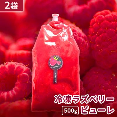 ふるさと納税 帯広市 【北海道十勝産 贅沢ピューレ】冷凍ラズベリーピューレ 1kg(500g×2袋)