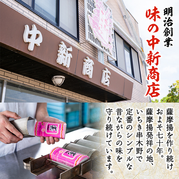 串木野中新さつま揚げの詰め合わせセット(8種入) 鹿児島特産 いちき串木野市 さつまあげ 薩摩揚げ つけあげ つけ揚げ 蒲鉾 練り物 とうふ天 人参天 棒天 ニラゴボウ天 いわし さつまいも天【中新商