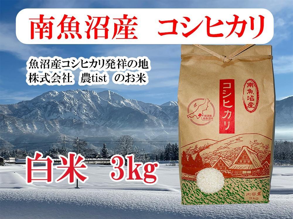 【令和7年産】【南魚沼産】コシヒカリ 白米3kg【2025年9月中旬より順次発送予定】
