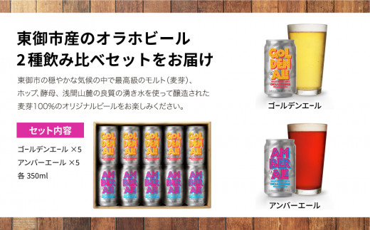 【クラフトビール】ゴールデンエール＆アンバーエール10本セット｜オラホビール 飲み比べ