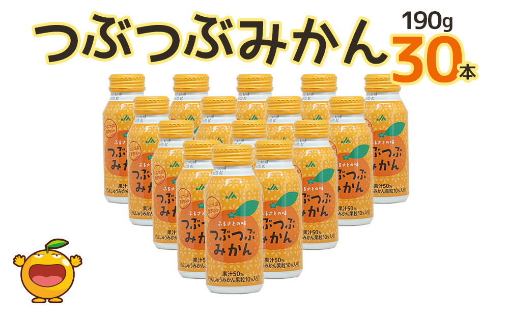 
つぶつぶみかん 190g×30本 フルーツジュース ミカンジュース オレンジジュース 大分県産 九州産 津久見市 国産
