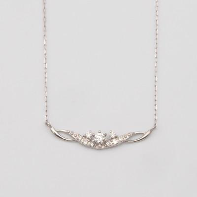 ふるさと納税 昭和町 PT900/PT850 0.10ct ダイヤモンド ペンダントネックレス HH-019738