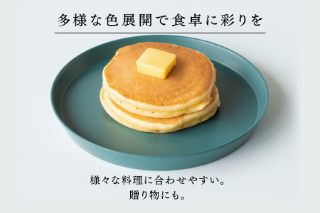 【RIN&CO.】越前硬漆 平皿M / 刷毛目技法 軽く丈夫な漆塗りの器＜越前漆器＞インディゴ（I-02） インディゴ（I-02）