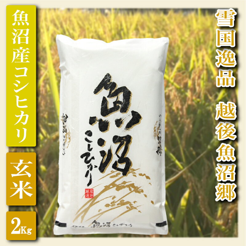 【ふるさと納税】令和7年産【雪国逸品 玄米2Kg】越後魚沼郷 魚沼産コシヒカリ お米 ブランド米 銘柄米 ご飯 おにぎり お弁当 和食 産地直送 香り つや 粘り 　お届け：寄附入金確認後、約2週間～1ヶ月ほどでお届けとなります