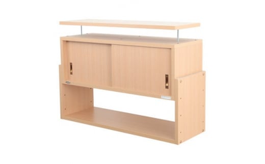 耐震上置き　じしん作くん　幅86cm×奥行29cmタイプ(ナチュラル)　86-29A_ 家具 収納 棚 耐震 送料無料 ナチュラル オフィス 新生活 リビング オフィス おしゃれ 引っ越し 整理 片付け【1416348】