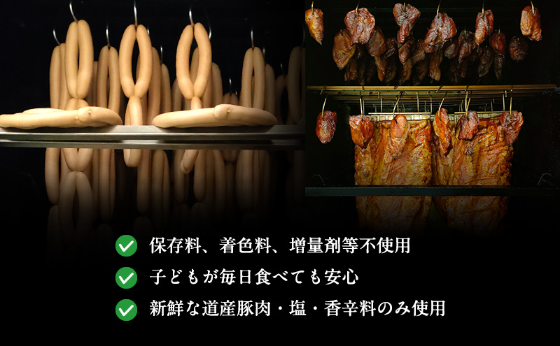 無添加 ソーセージ ベーコン セット けむり屋 詰め合わせ ポークソーセージ ポーク フランクフルト ペッパーウインナー ペッパー バラベーコン ウインナー ウィンナー 加工肉 お肉 肉 豚肉 北海道 上富良野町