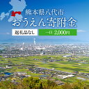 【ふるさと納税】返礼品なし 熊本県八代市 おうえん寄附金(2,000円単位でご寄附いただけます)