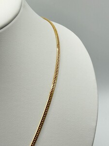 K18 6面ダブル喜平ネックレス(金具:中折れクラスプ)　50cm　JI50-10n