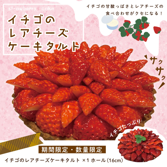 数量限定 期間限定 イチゴ たっぷり！イチゴの レアチーズ タルト 国産 冷凍 フルーツ 果物 いちご 苺 ストロベリー レアチーズケーキ チーズケーキ ケーキ 焼菓子 洋菓子 菓子 デザート スイーツ 高知 南国 四万十 しまんと 限定【2026年1月中旬～4月下旬配送】25-504