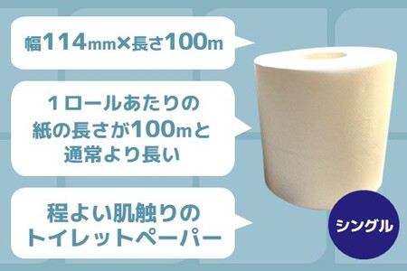 【3か月定期便】トイレットペーパー シングル 大容量 100巻 ファースト ハード【トイレットペーパー シングル エコ SDGs FIRST 日用品 消耗品 備蓄品 業務用 大容量 無包装】F6-A0