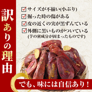 No.1343 ＜訳あり・規格外＞小ぶり・不揃い 紅はるか冷凍焼きいも(計2.4kg・800g×3袋) 国産 九州産 鹿児島県産 熟成 さつまいも サツマイモ さつま芋 紅はるか 訳アリ 訳あり 規格
