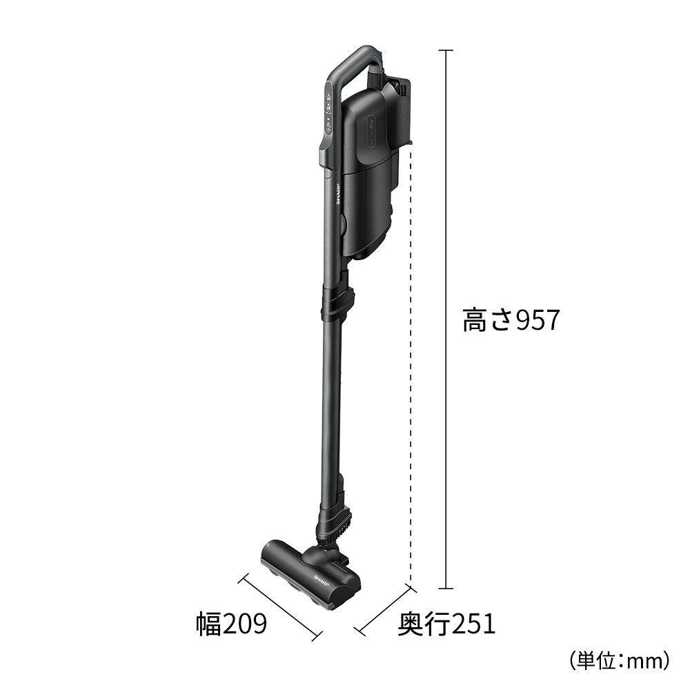U120　SHARP コードレススティック掃除機 EC-KR2-B（ブラック系）