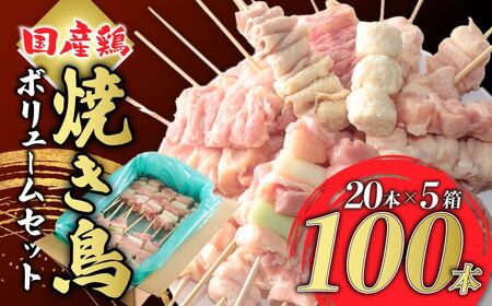焼き鳥 ボリュームセット 100本 国産焼き鳥