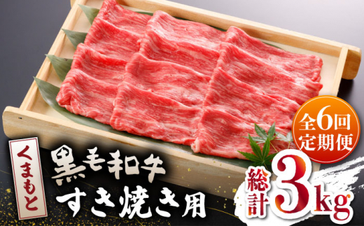 【数量限定】【全6回定期便】くまもと 黒毛和牛 すきやき用 500ｇ【山鹿市（桜屋）】 すき焼き 熊本 くまもと 九州 牛肉 牛  [ZBO044]