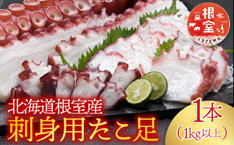 【北海道根室産】刺身用たこ足1本(1kg以上) A-14228