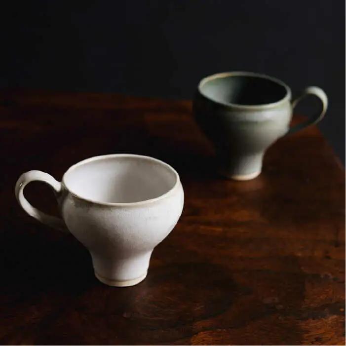【波佐見焼】コーヒーのためのカップ コーヒーカップ tall (ホワイト・グリーン) 2色セット 食器 皿 【イロドリ】 [KE20] 波佐見焼