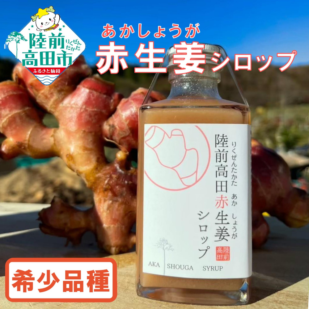 
            先行予約 【希少品種 赤生姜使用】 赤生姜シロップ 200ml 本数が選べる 1本～2本 【 ショウガ シロップ 調味料 濃厚 おためし 陸前高田市産 】　2025年12月から発送予定
          
