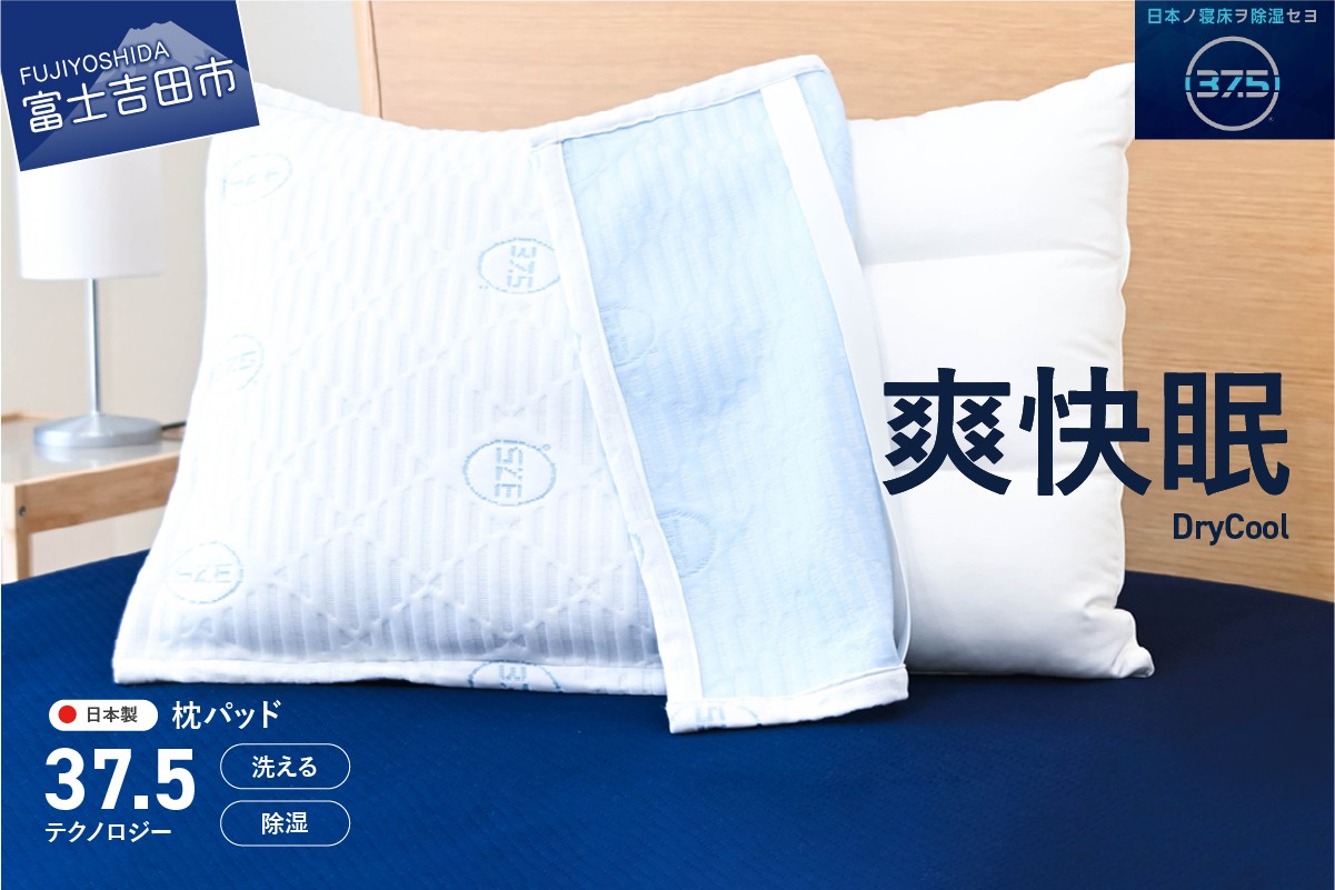 
            【爽快眠】DryCool 枕パッド  日本製 洗える 除湿 クール 快適 寝具 枕カバー ピローカバー DryCool 5000円以内 山梨 富士吉田
          