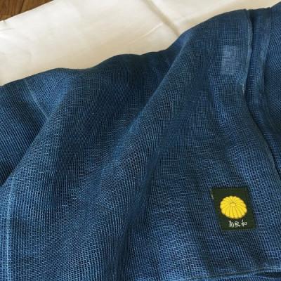 ふるさと納税 磐田市 藍染ヘンプかやケット