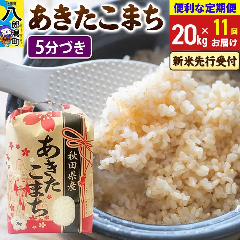 《令和8年産 新米受付》《定期便11ヶ月》あきたこまち 20kg【5分づき】 秋田県産 こまちライン
