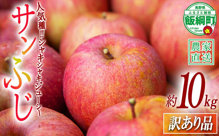 
                  りんご サンふじ 訳あり 10kg 中村ファーム ( 中村りんご農園 )  2026年11月下旬頃から2027年2月上旬頃までお申込み順に発送予定 令和8年度収穫分 長野県 飯綱町 [1062]
                