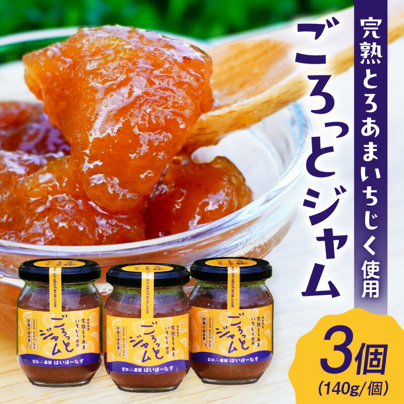 【ふるさと納税】愛知県産 完熟とろあまいちじく使用 ごろっとジャム【140g×3個】いちじくジャム 農家手作り 保存料・着色料・人工甘味料無添加 砂糖控えめ ジャム イチジク 無花果ジャム スイーツ 西尾市 送料無料 A201 ※2025年9月以降順次発送