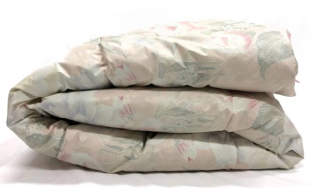 ホワイトダックダウン50%入り(1.0kg使用) 羽毛ふとん シングルサイズ ピンク色 FNU002 [1186]