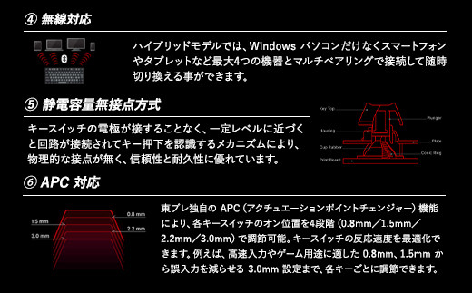 東プレ REALFORCE RC1 コンパクトキーボード 日本語配列 30g（型式：C1HJ13）