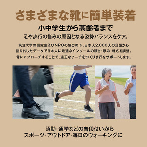 SARUKUインソール（24.5）_SARUKU インソール 1足 × 1箱 選べる サイズ 24.5 ドイツ国家資格 シューマッハー・マイスター 開発 通勤 通学 普段使い スポーツ アウトドア ウ