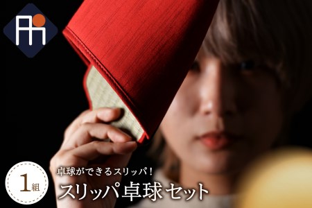 スリッパ卓球１組（シングルス用）赤色・緑色セット　 【タカナシスリッパ】