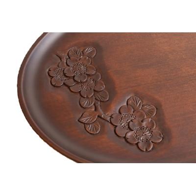 ふるさと納税 長野県 軽井沢彫　だ円盆(枝桜)　長野県伝統的工芸品 |  | 01