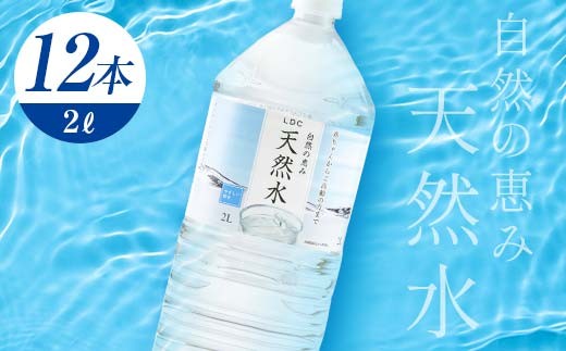 水 ミネラルウォーター 天然水 2L 12本 お水 飲料水 軟水で飲みやすい 備蓄品としてもオススメ F7Z-416