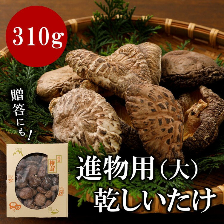 【ふるさと納税】進物用乾しいたけ310g◇ ｜ 原木栽培 干し椎茸 乾椎茸 どんこ しいたけ きのこ 出汁 肉厚 贈答 愛媛 久万高原町　※離島への配送不可 ※2025年2月上旬より順次発送予定