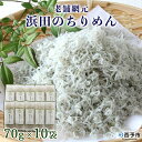 【ふるさと納税】＜老舗網元 浜田のちりめん 計700g(70g×10袋)＞ かたくちいわし 小魚 カルシウム 乾物 小分け 国産 マルヨシ水産 特産品 愛媛県 西予市 【冷蔵】『1か月以内に順次出荷予定』