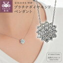 【ふるさと納税】 ペンダント ネックレス ダイヤモンド ジュエリー レディース アクセサリー 0.50ct プラチナ 華 モチーフ ギフト プレゼント ジュエリーケース付 鑑別書付 保証書付 k098-282