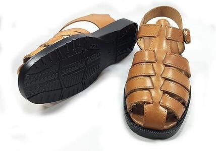 日本製 牛革グルカサンダル バックベルトタイプ キャメル【サイズM】