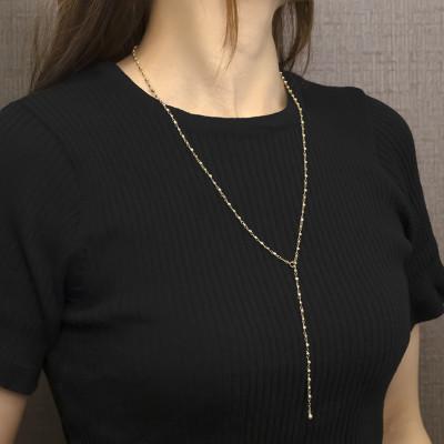 ふるさと納税 昭和町 18金 ロングネックレス チェーン 70cm ラリエット 241017an400n |  | 01