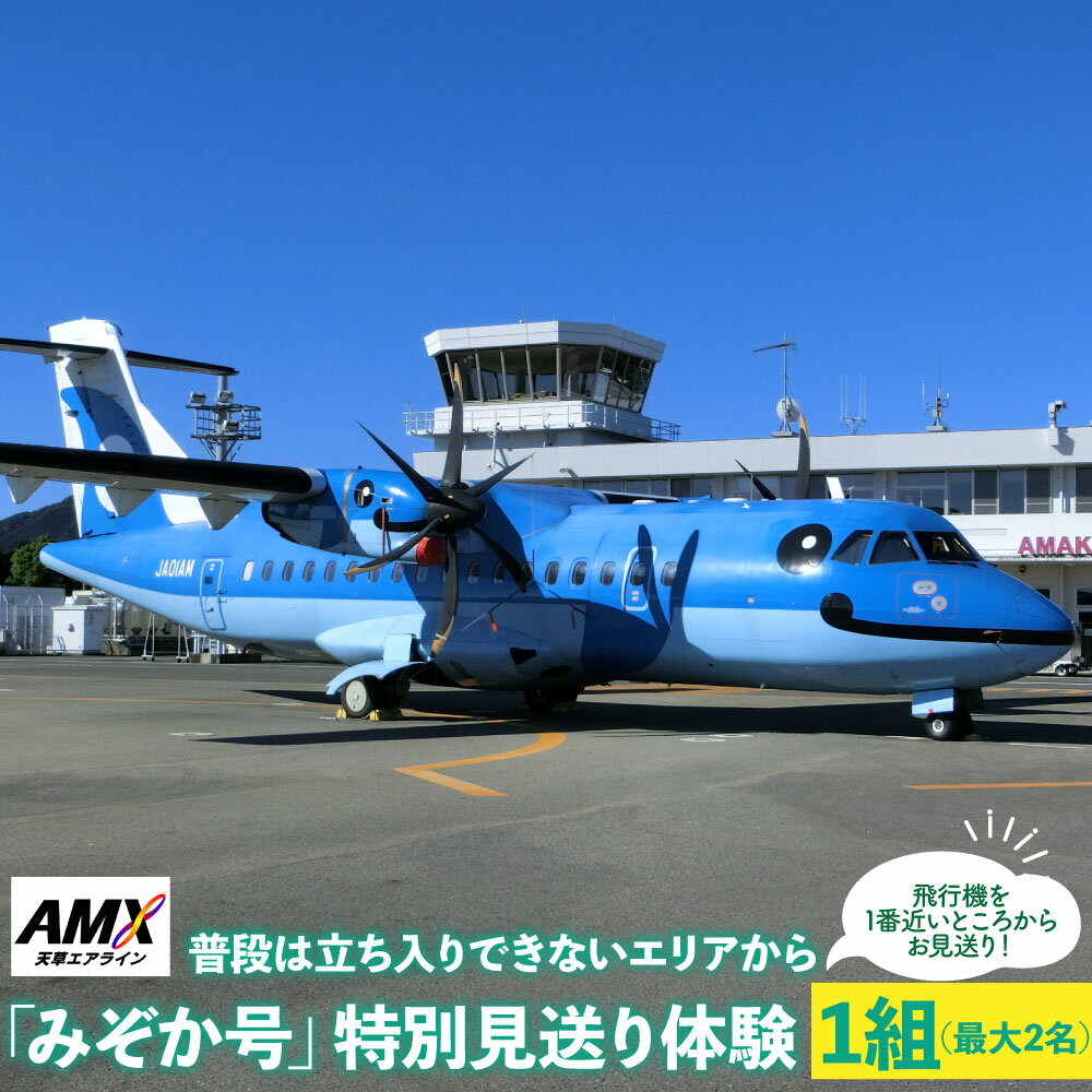 【ふるさと納税】飛行機を一番近いところからお見送り！普段は立ち入りできないエリアから天草エアライン「みぞか号」特別見送り体験 1組2名まで 特別エリア お見送り 記念撮影 離陸 天草空港 飛行機 航空 体験 チケット 利用券 商品券 旅行 観光 九州 熊本県 送料無料