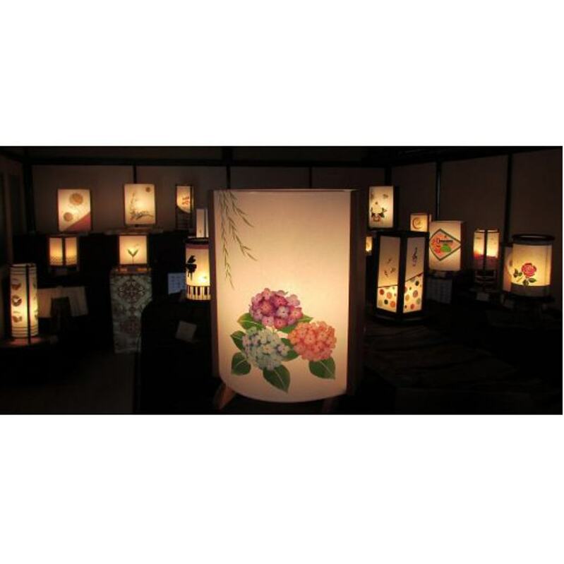 着物生地で作ったおしゃれな行灯（あんどん） 秋の植物 099H269_イメージ5