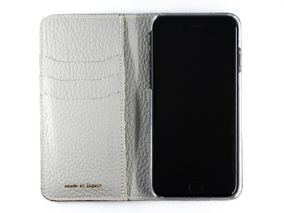 maf pinto アイフォーンケース 本革 日本製 (iPhone SE 第2世代 ／ 8 ／ 7, ) ADRIA LINE 【ライトグレー】