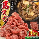 【ふるさと納税】【全3回定期便】馬スジ 1kg ( 500g × 2 ) 熊本県 馬肉 スジ 馬すじ 煮込み 煮物【五右衛門フーズ】[YBZ040]