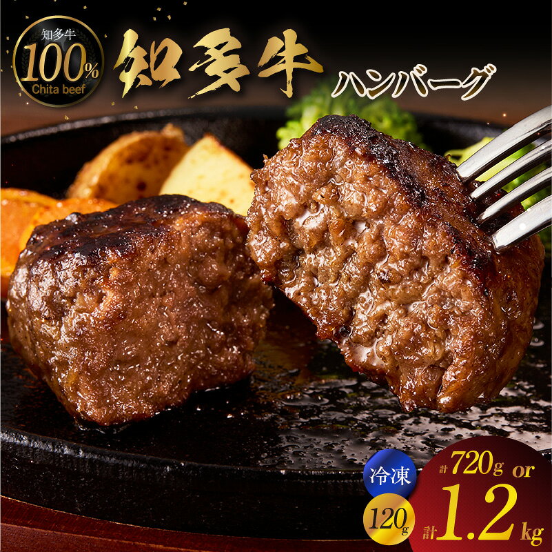 【ふるさと納税】知多牛 手作りハンバーグ【選べる個数 120g×6個・120g×10個】 牛肉100% 国産牛 ハンバーグ 惣菜 肉汁たっぷり ブランド牛 グルメ 冷凍 簡単調理 煮込みハンバーグ デミグラスハンバーグ お取り寄せ 子供 牛 100% 人気 送料無料