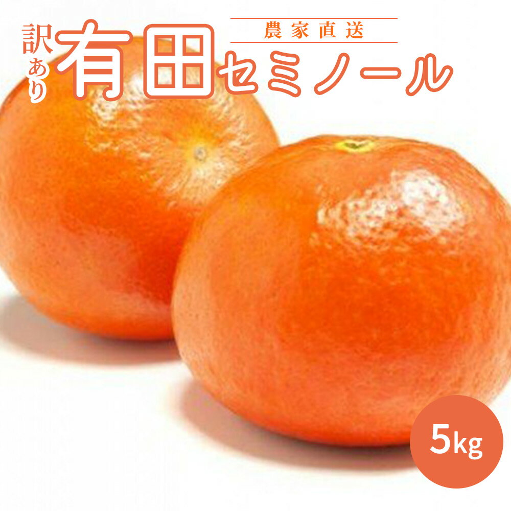 【ふるさと納税】【2026年先行予約】和歌山有田産セミノールオレンジ【訳あり家庭用】5kg(M～3Lサイズ混合)【ミカン 蜜柑 春みかん 柑橘 オレンジ】