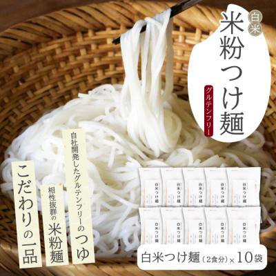ふるさと納税 三原市 白米つけ麺(つゆ付き/2人前)10袋入り [092-013]