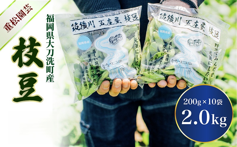 枝豆 【2027年6月発送】枝豆200g×10袋 合計2kg 福岡県大刀洗町産 豆 えだまめ 焼き枝豆 お弁当 おつまみ ※配送不可:北海道・沖縄・離島